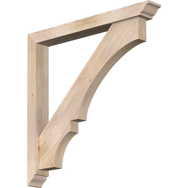 Ekena Millwork Balboa Traditional Smooth Bracket w/ Offset Brace, Douglas Fir, 5 1/2"W x 46"D x 46"H BKT0604X46X46BOA01SDF - main